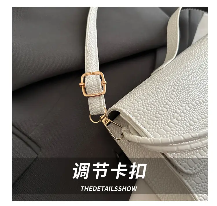 White Embossed Crossbody Bag for Women 2025 Summer — feature 3