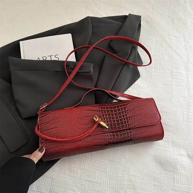 White Embossed Crossbody Bag for Women 2025 Summer - Image 3