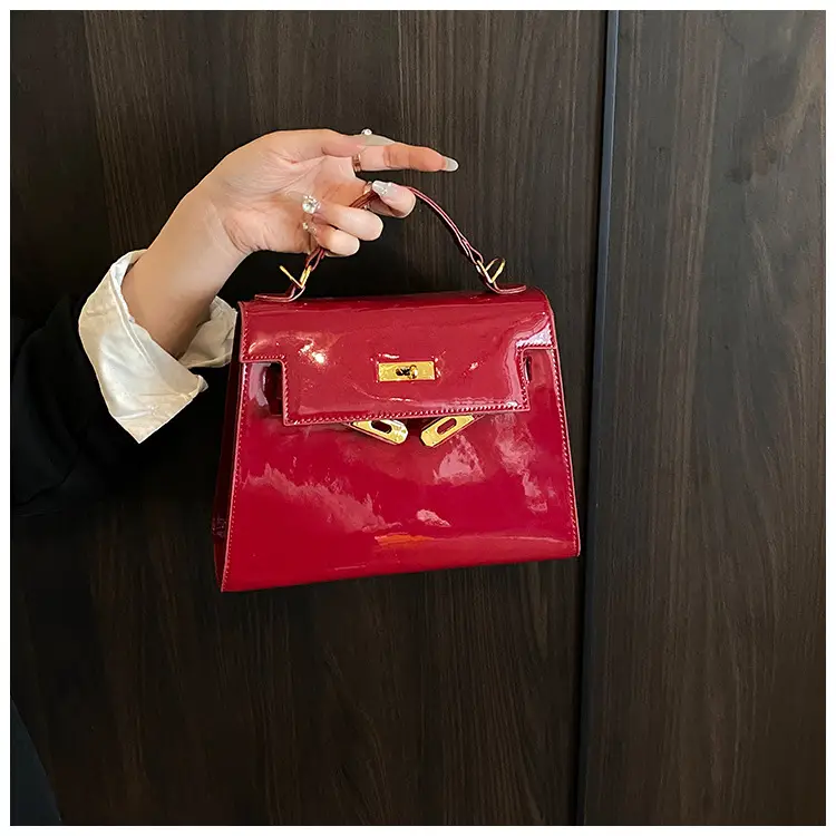 2025 Brown Glossy Leather Shoulder Bag for Women — feature 27