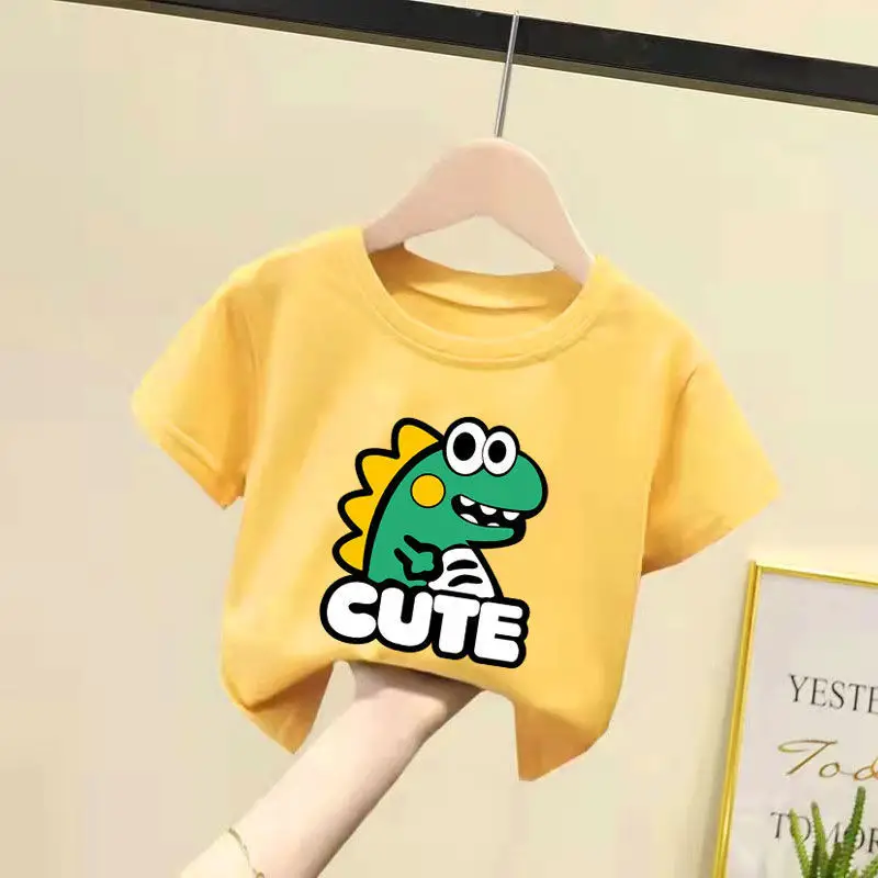 Kids Cotton T-Shirt White Pink Cute Frog Print 2024