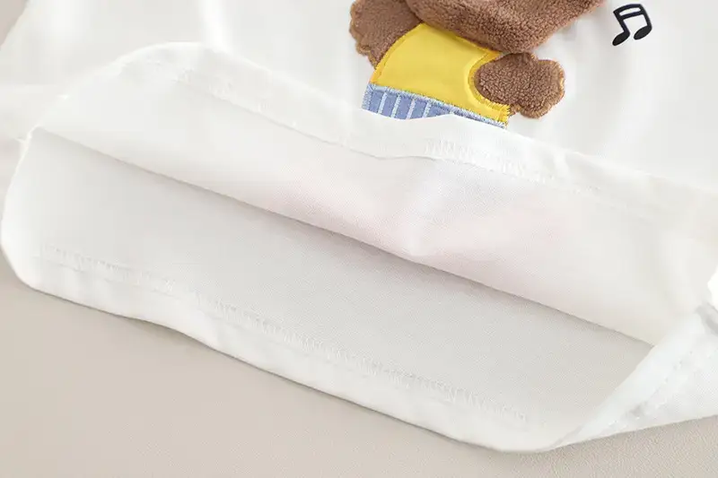 Kids Bear Print Yellow Shorts Set Summer Wear — feature 11