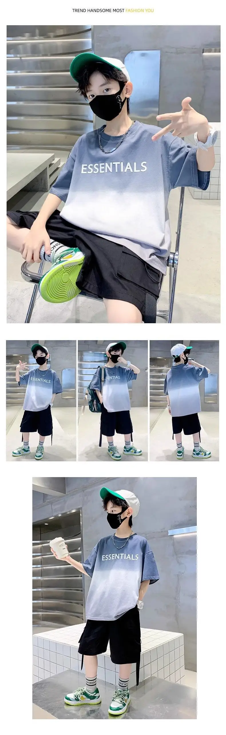 2025 Kids T-Shirt Set Pure Cotton Summer Boys Cool Shades — feature 3