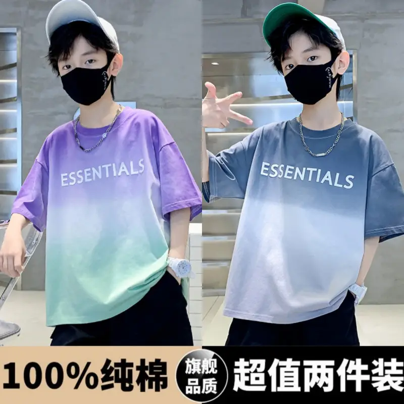 2025 Kids T-Shirt Set Pure Cotton Summer Boys Cool Shades - Image 6