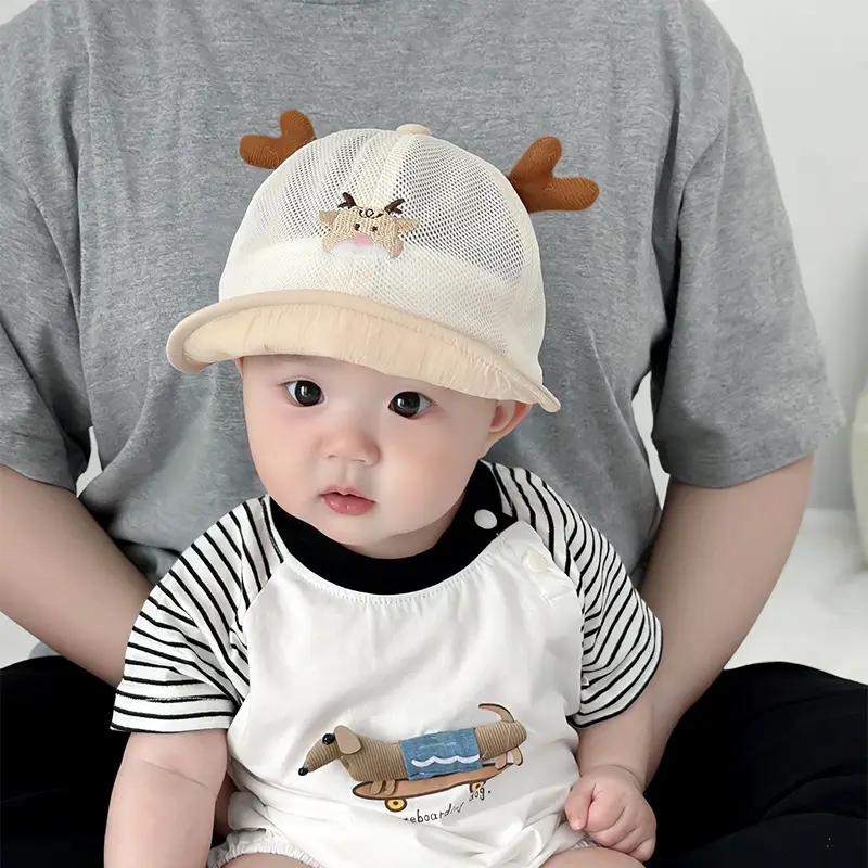 Baby Cap with Cow Print Travel Sun Hat - Image 6