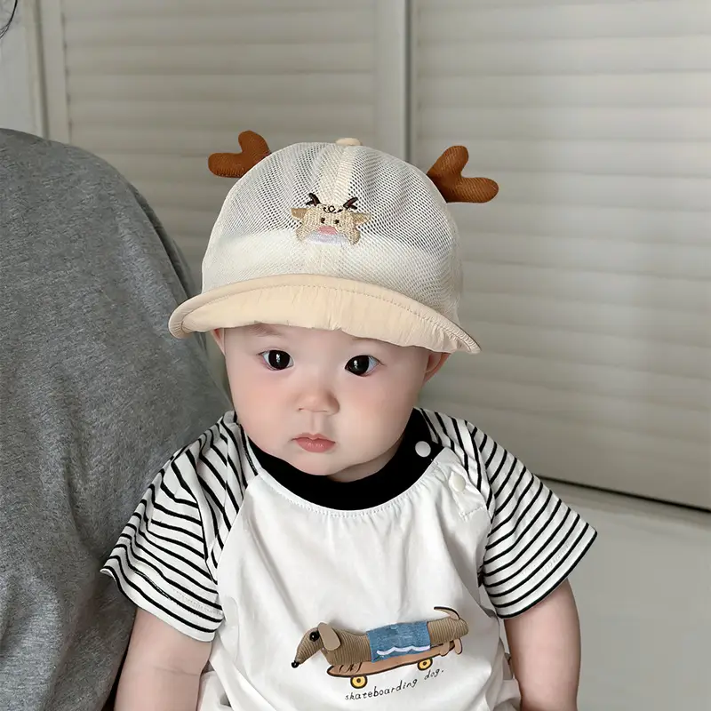 Baby Cap with Cow Print Travel Sun Hat — feature 4