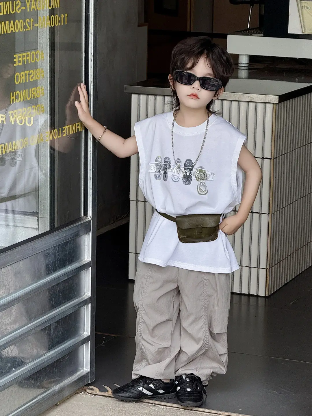 Boys Sleeveless T-Shirt White 2025 Summer Wear - Image 6