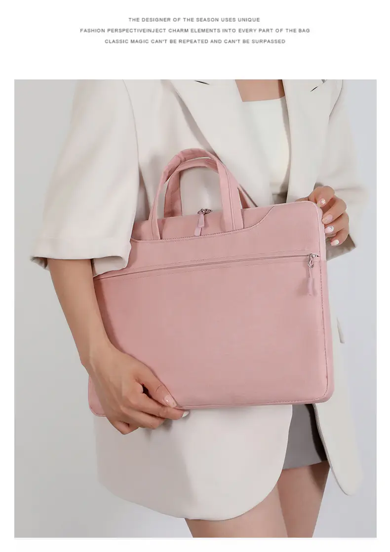Waterproof Business Laptop Bag Pink Shoulder Crossbody — feature 20