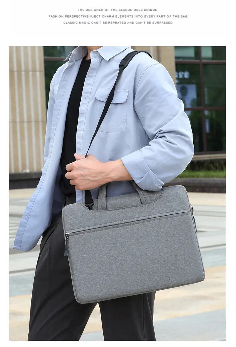 Waterproof Business Laptop Bag Pink Shoulder Crossbody — feature 21