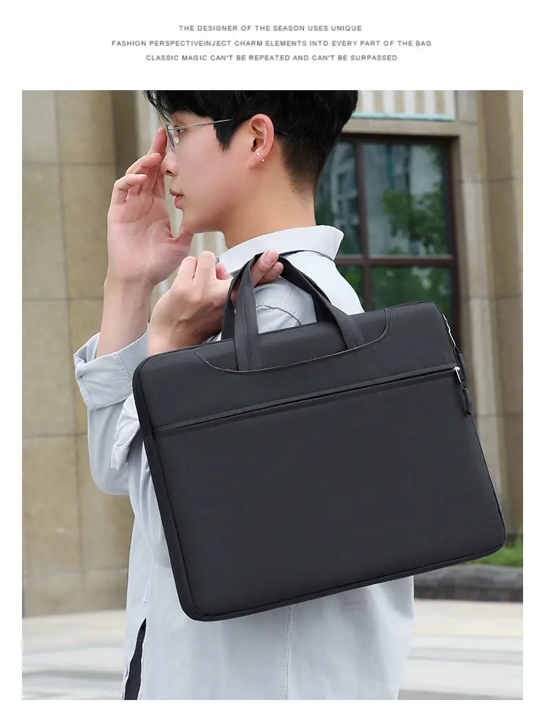 Waterproof Business Laptop Bag Pink Shoulder Crossbody — feature 24