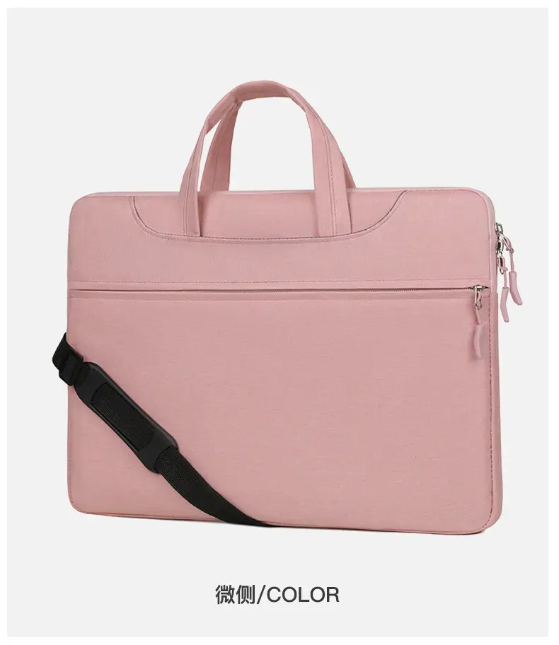 Waterproof Business Laptop Bag Pink Shoulder Crossbody — feature 33