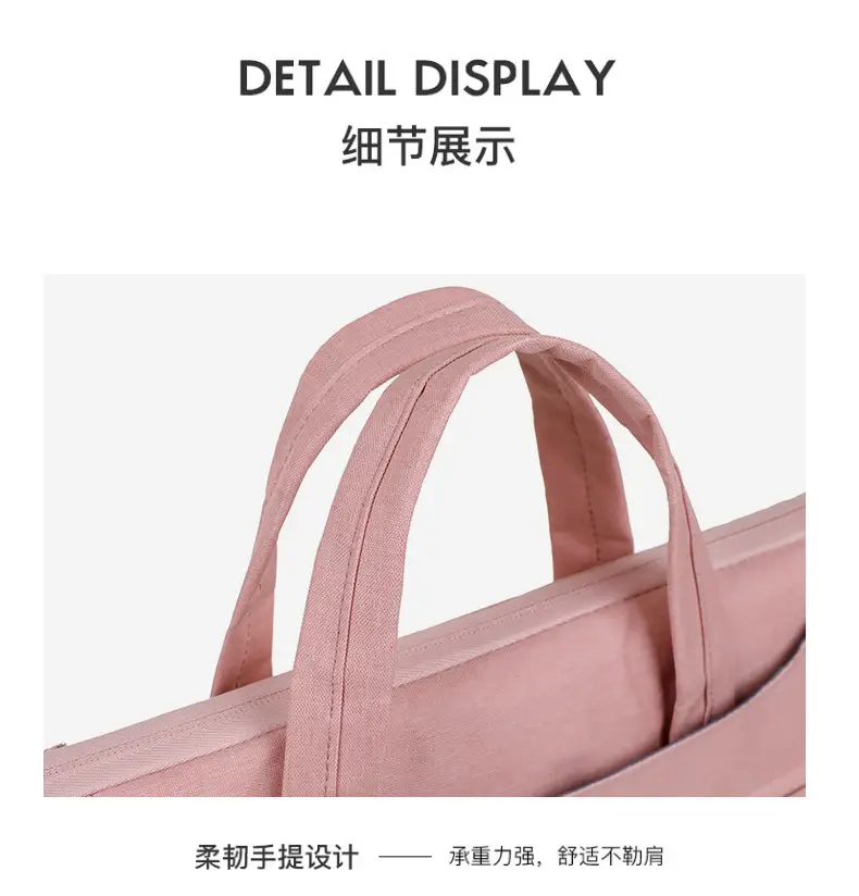 Waterproof Business Laptop Bag Pink Shoulder Crossbody — feature 37