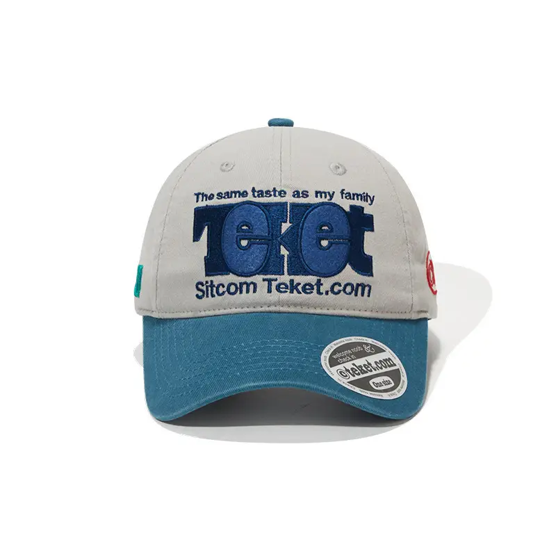 TikTok Letter Embroidered Baseball Cap Blue Grey - Image 2