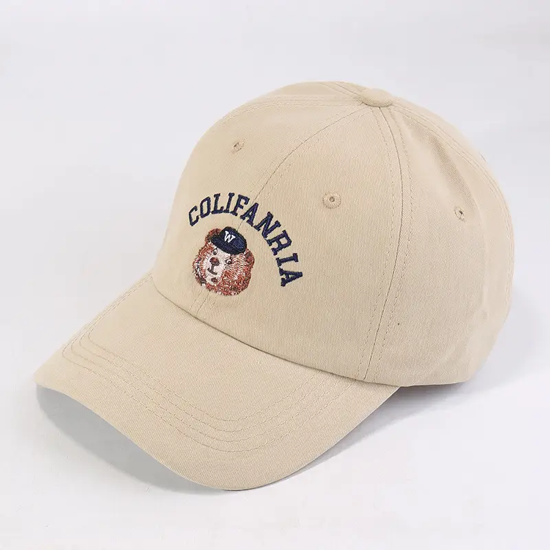 Women 2025 Spring Summer Bear Sunshade Cap Wide Brim Baseball Cap — feature 14