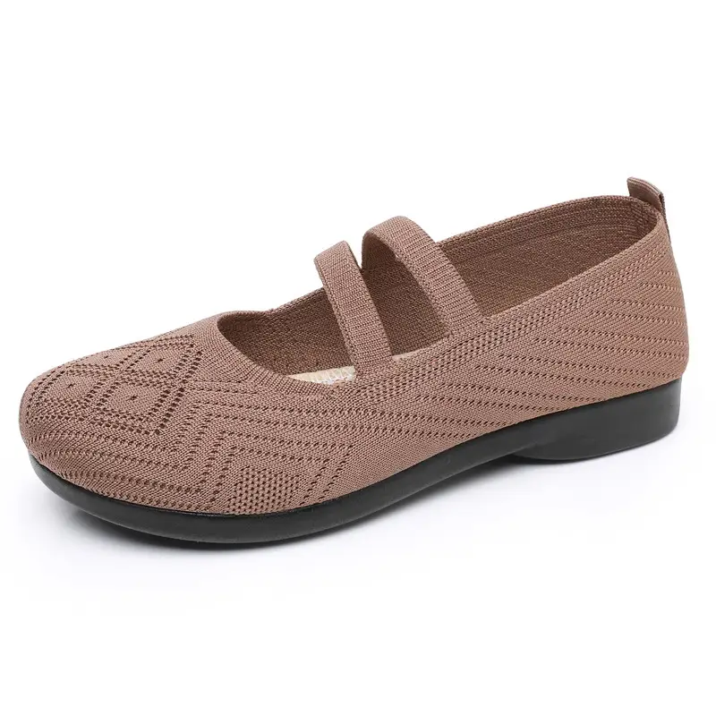 Summer Old Beijing Cloth Shoes Women's Mesh Shoes Breathable Flat Heeled Soft Sole Non-slip Hollow-out Middle-aged and Elderly Mother Shoes Comfortable Sandals - Image 7