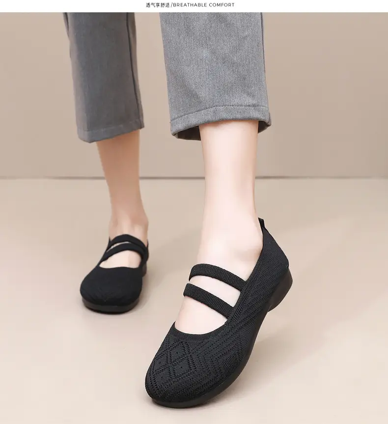 Summer Old Beijing Cloth Shoes Women's Mesh Shoes Breathable Flat Heeled Soft Sole Non-slip Hollow-out Middle-aged and Elderly Mother Shoes Comfortable Sandals — feature 13
