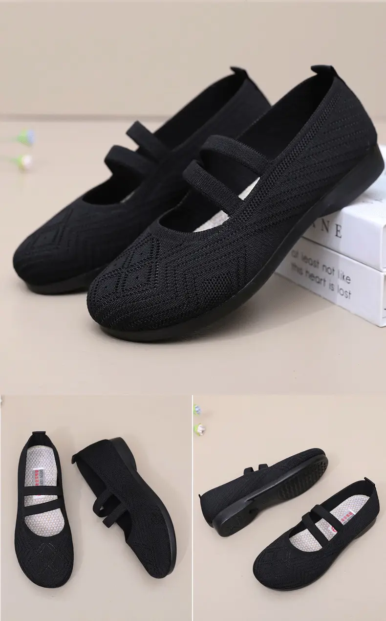 Summer Old Beijing Cloth Shoes Women's Mesh Shoes Breathable Flat Heeled Soft Sole Non-slip Hollow-out Middle-aged and Elderly Mother Shoes Comfortable Sandals — feature 20