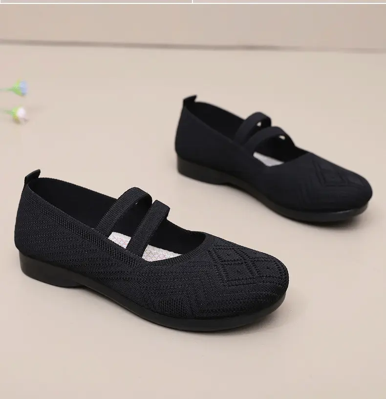 Summer Old Beijing Cloth Shoes Women's Mesh Shoes Breathable Flat Heeled Soft Sole Non-slip Hollow-out Middle-aged and Elderly Mother Shoes Comfortable Sandals — feature 21