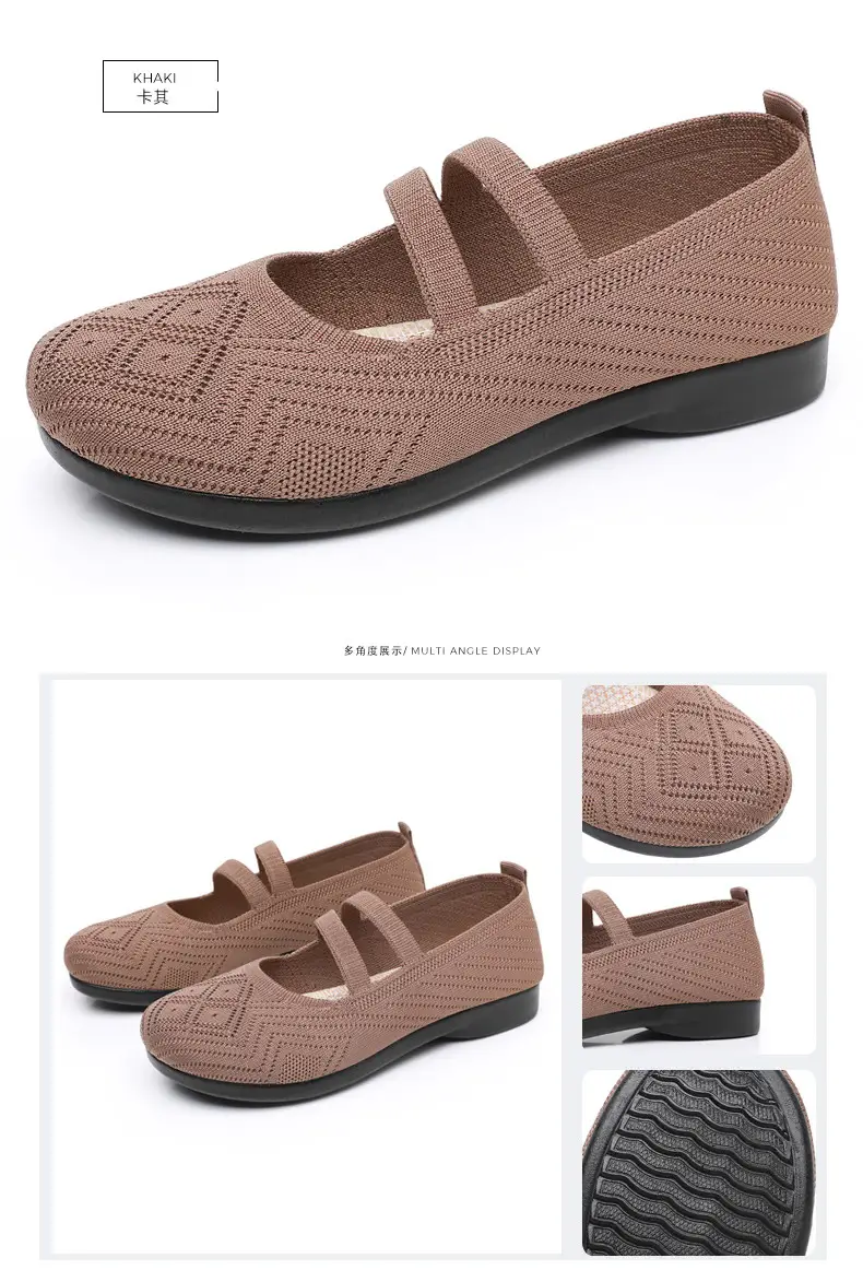Summer Old Beijing Cloth Shoes Women's Mesh Shoes Breathable Flat Heeled Soft Sole Non-slip Hollow-out Middle-aged and Elderly Mother Shoes Comfortable Sandals — feature 23