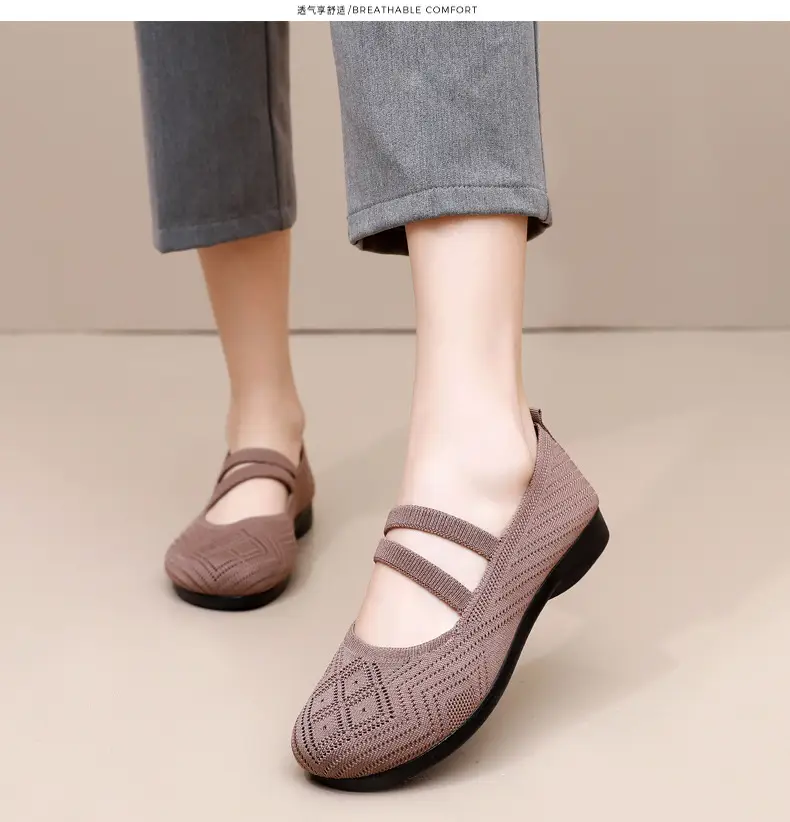 Summer Old Beijing Cloth Shoes Women's Mesh Shoes Breathable Flat Heeled Soft Sole Non-slip Hollow-out Middle-aged and Elderly Mother Shoes Comfortable Sandals — feature 8