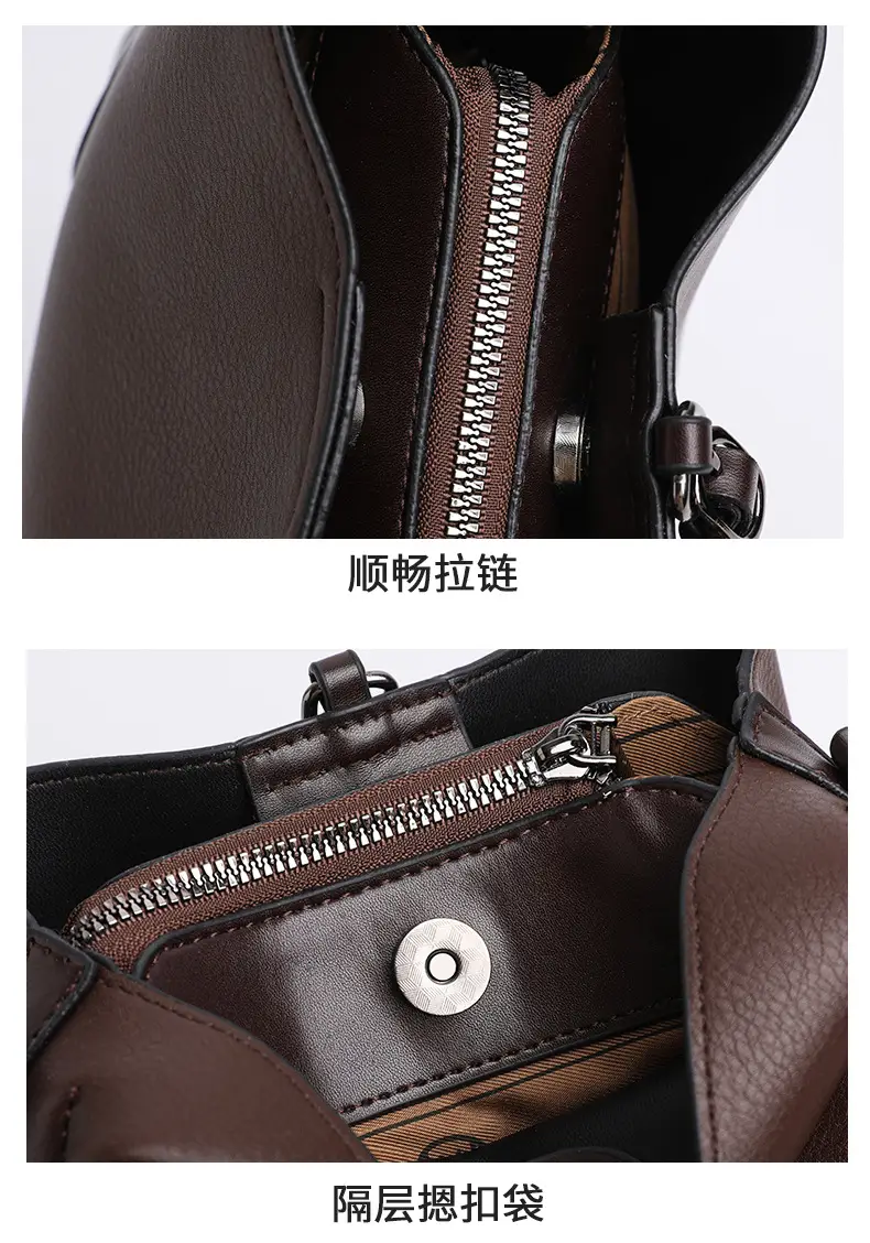 D-Logo Cross-Border Large Capacity Leather Bag — feature 9