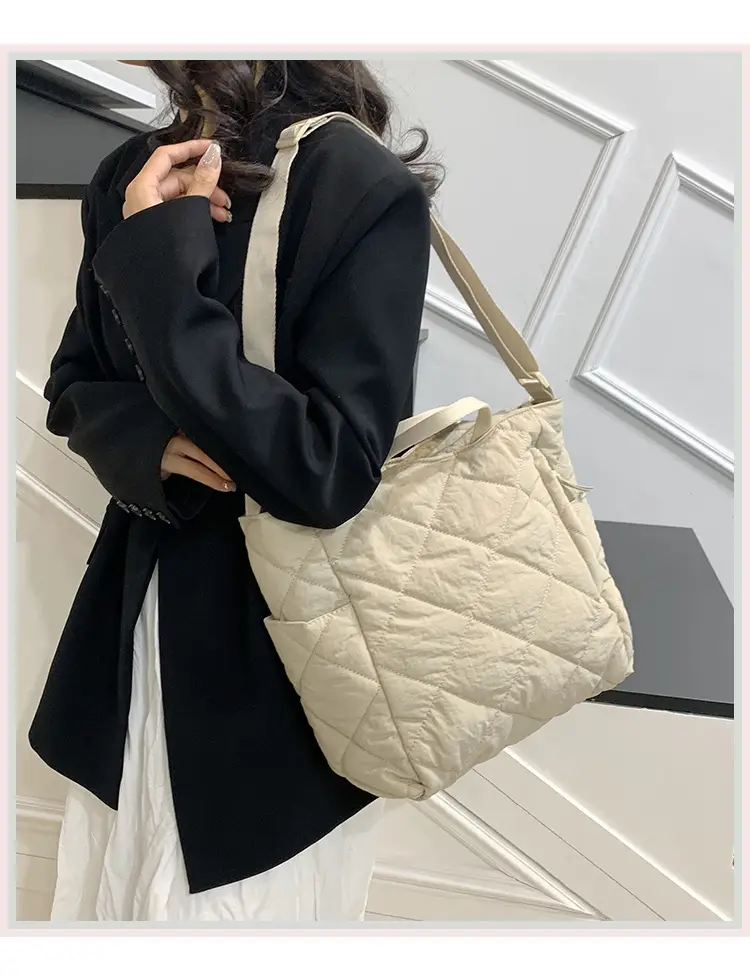 New Autumn Cotton Quilted Tote Bags Multi Color — feature 14