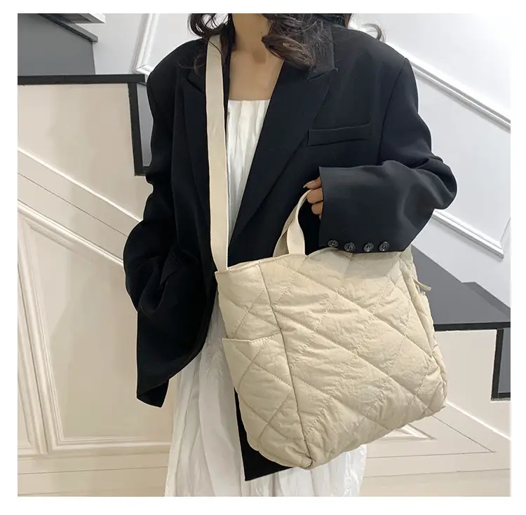 New Autumn Cotton Quilted Tote Bags Multi Color — feature 17