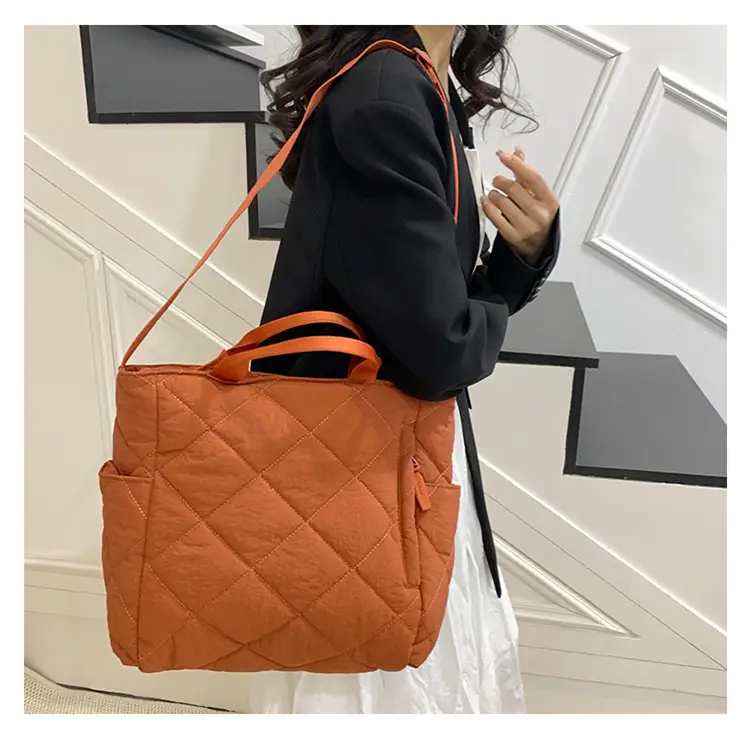 New Autumn Cotton Quilted Tote Bags Multi Color — feature 19