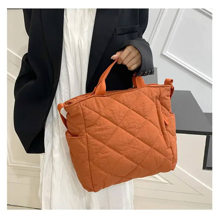 New Autumn Cotton Quilted Tote Bags Multi Color — feature 20