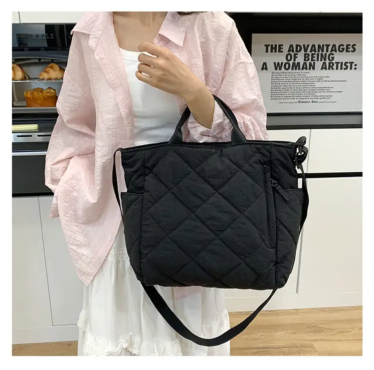 New Autumn Cotton Quilted Tote Bags Multi Color — feature 22