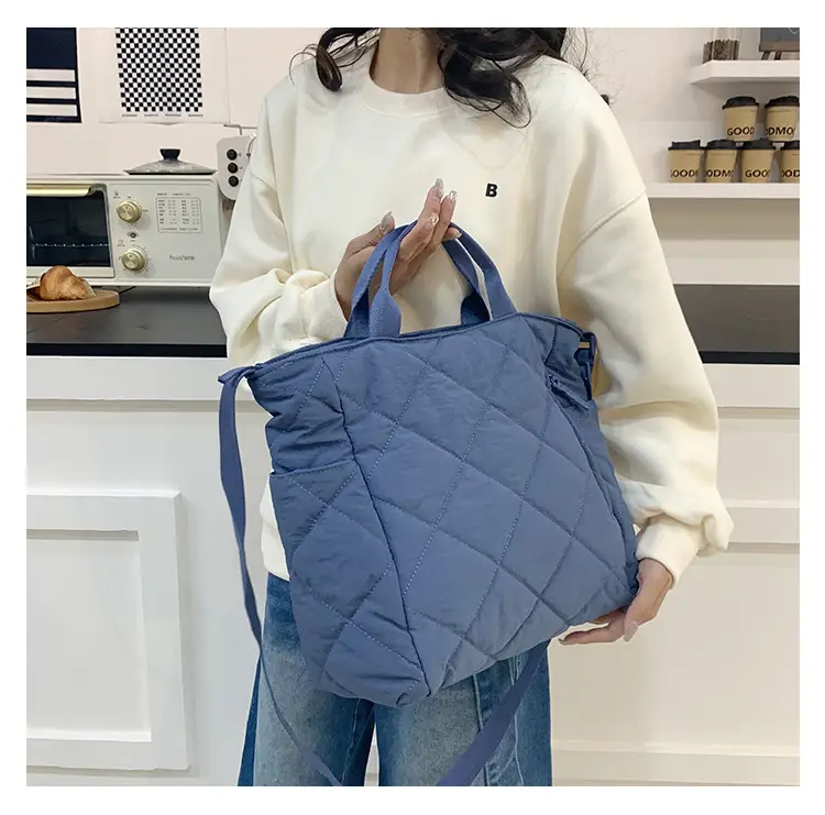 New Autumn Cotton Quilted Tote Bags Multi Color — feature 24
