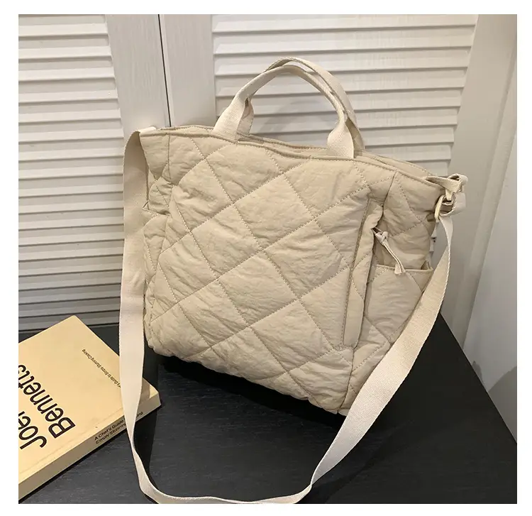 New Autumn Cotton Quilted Tote Bags Multi Color — feature 28
