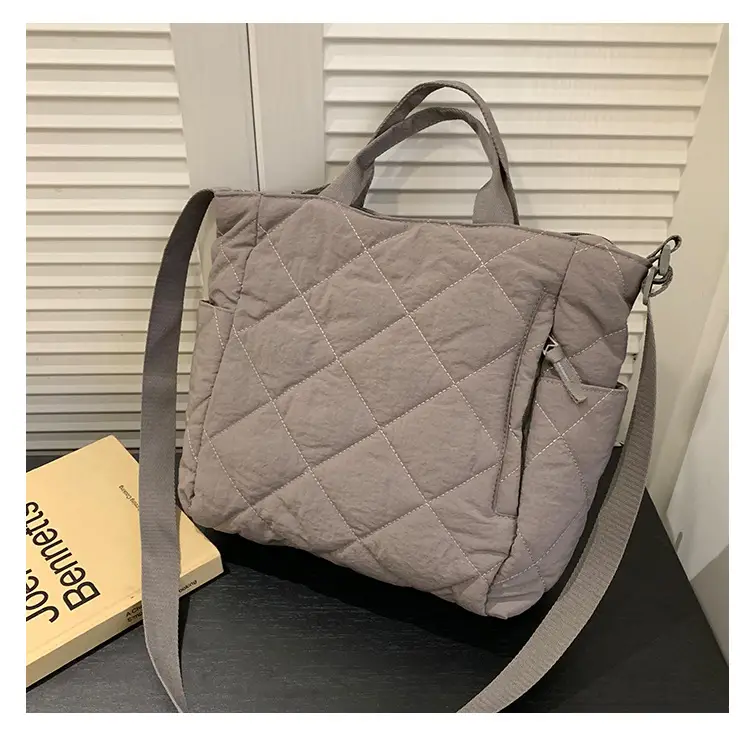 New Autumn Cotton Quilted Tote Bags Multi Color — feature 30