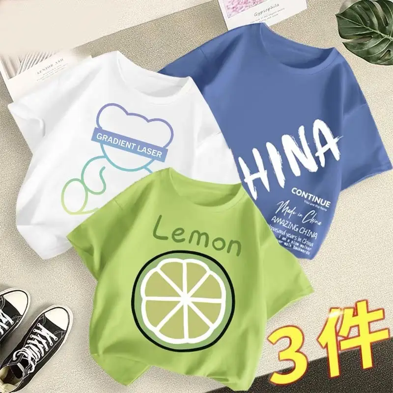 Boys 3Pcs Cool China Graphic T-Shirts - Image 10