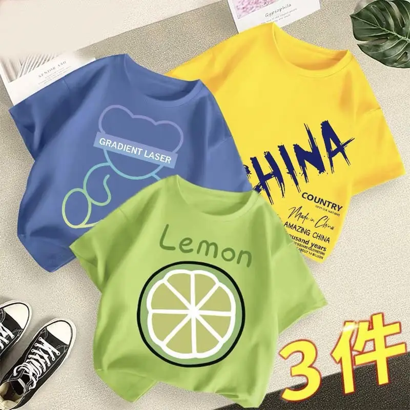 Boys 3Pcs Cool China Graphic T-Shirts - Image 12