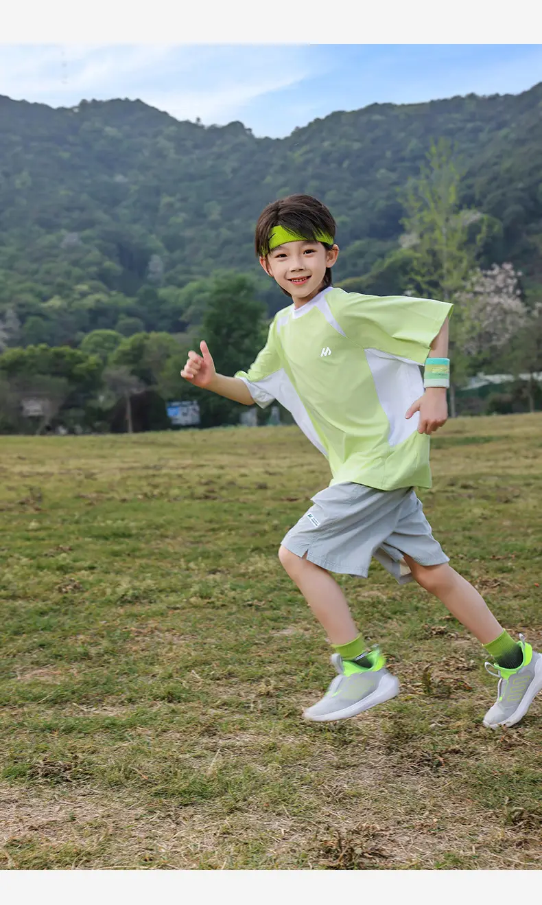 Panda Yuanyuan Boys Cycling Shirt Green 10W Cooling — feature 28