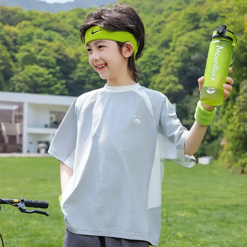 Panda Yuanyuan Boys Cycling Shirt Green 10W Cooling - Image 2
