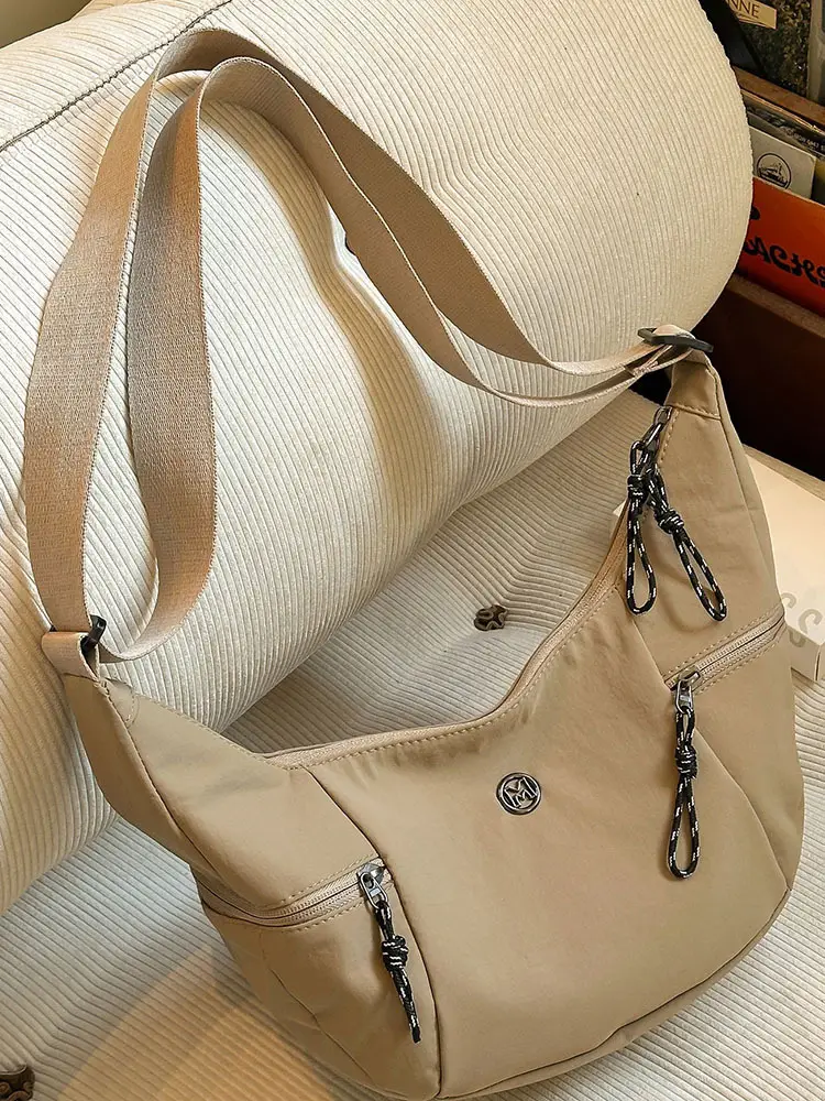 Korean Style Crossbody Bag Women 2025 Summer Beige - Image 6