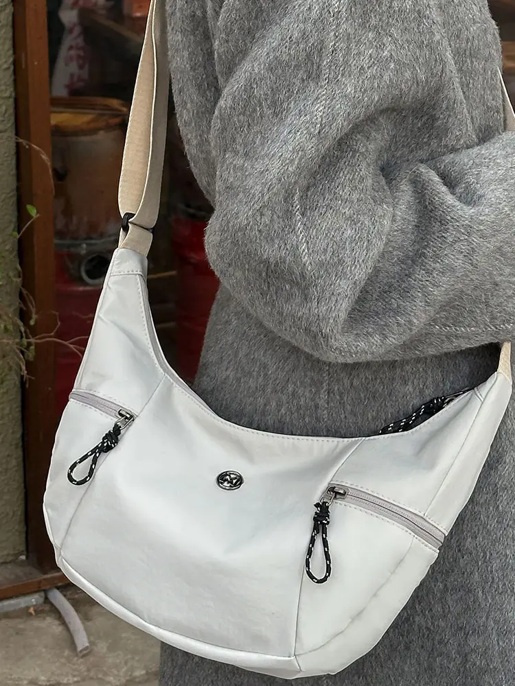 Korean Style Crossbody Bag Women 2025 Summer Beige - Image 9