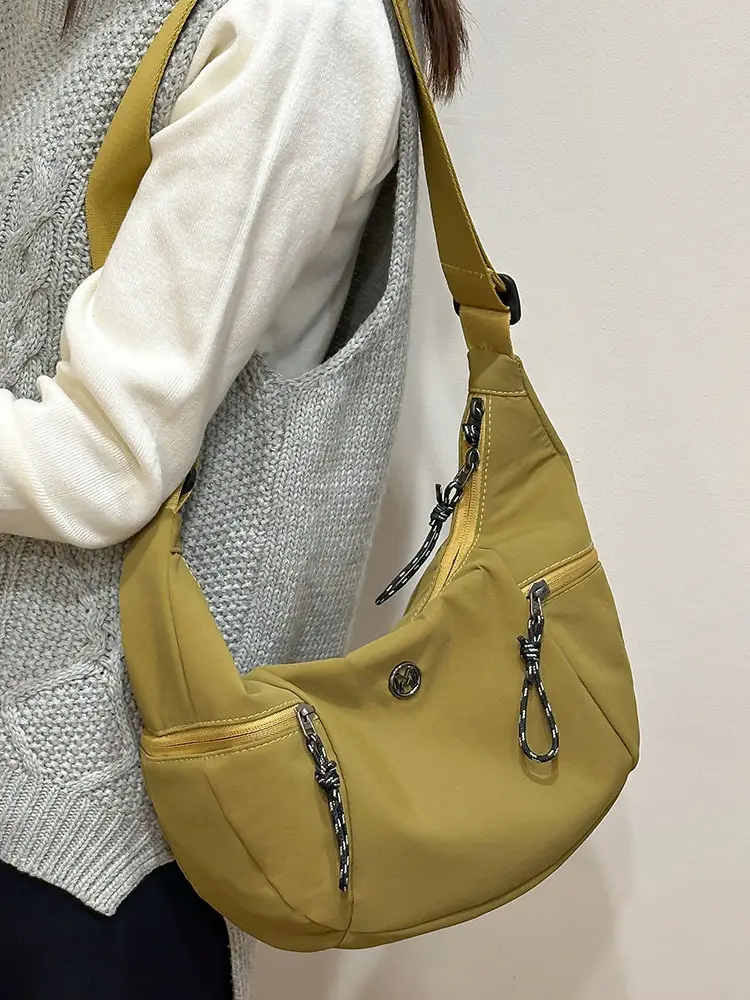 Korean Style Crossbody Bag Women 2025 Summer Beige - Image 10