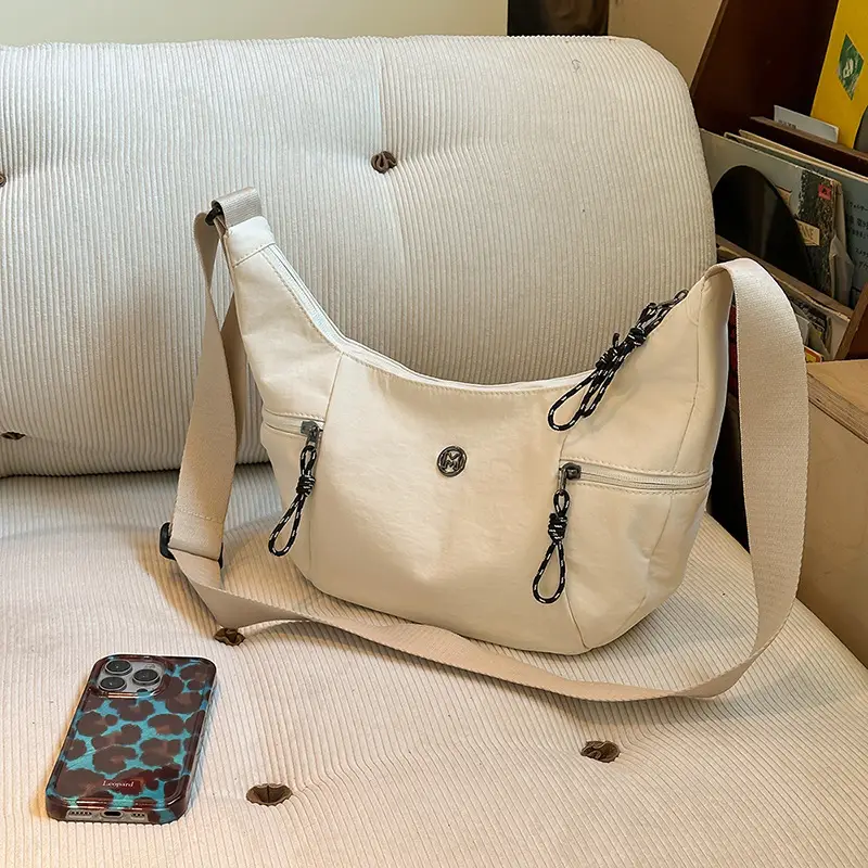 Korean Style Crossbody Bag Women 2025 Summer Beige - Image 2