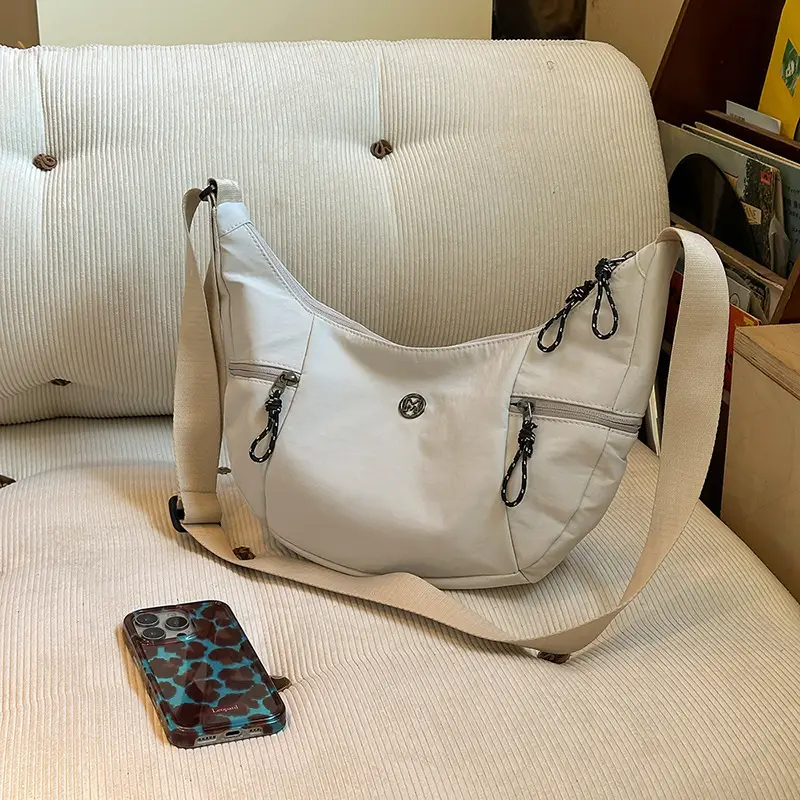 Korean Style Crossbody Bag Women 2025 Summer Beige - Image 3