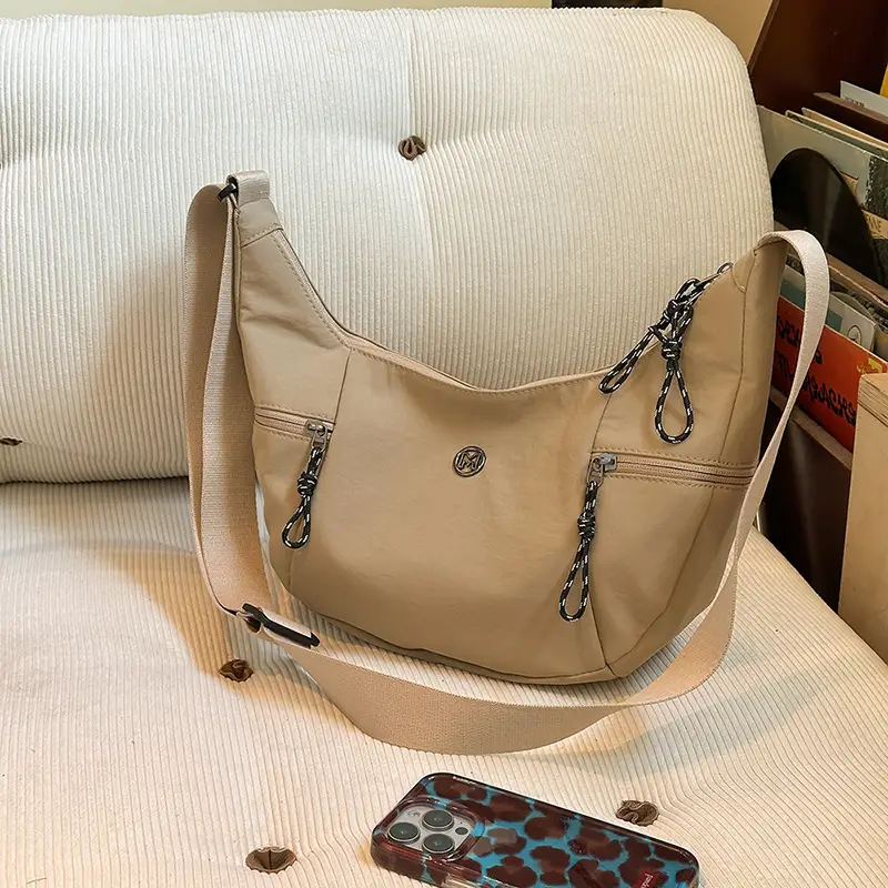 Korean Style Crossbody Bag Women 2025 Summer Beige - Image 5