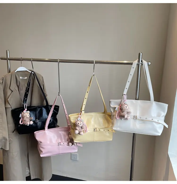 Pink Leather Shoulder Bag for Women 2025 Fashion — feature 1