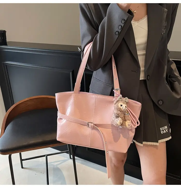 Pink Leather Shoulder Bag for Women 2025 Fashion — feature 15