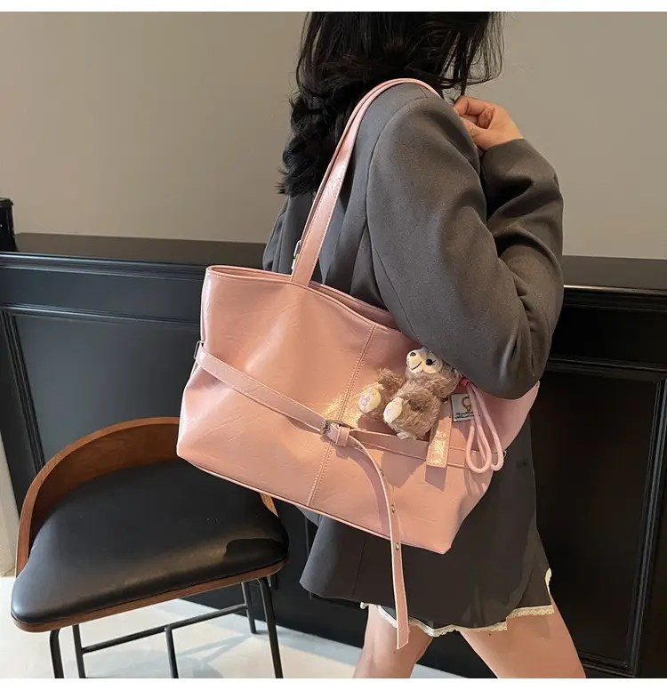 Pink Leather Shoulder Bag for Women 2025 Fashion — feature 16