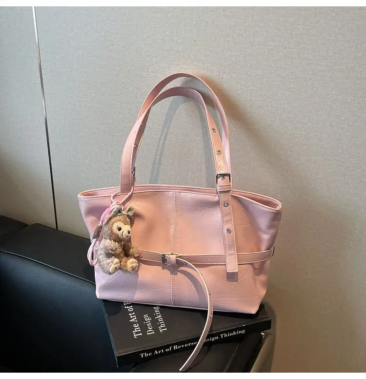 Pink Leather Shoulder Bag for Women 2025 Fashion — feature 29