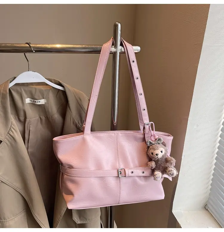 Pink Leather Shoulder Bag for Women 2025 Fashion — feature 31