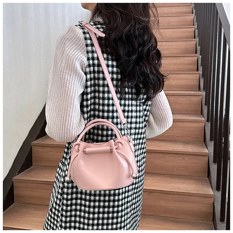 White Pleated Handbag with Crossbody Strap for Women — feature 22