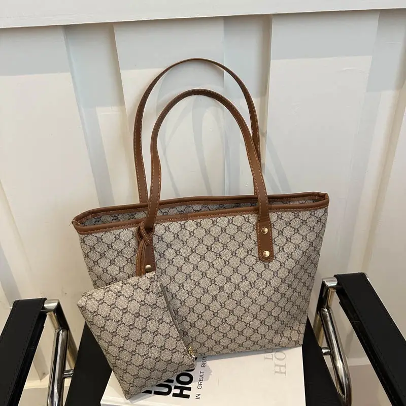 Korean Style Women's 2-Piece Tote & Shoulder Bag Set