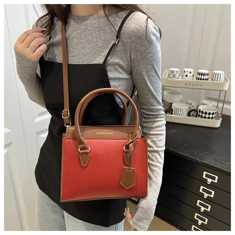 White Brown Textured Shoulder Bag for Women — feature 10